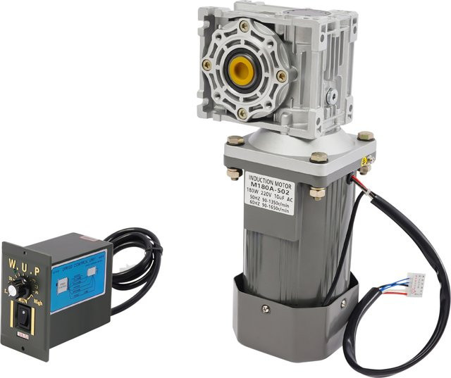 TOOL1SHOoo Schneckengetriebemotor 180W AC mit Drehzahlregler und 35NM Drehmoment in Grau - Bild 1