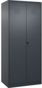 C+P PSA Doppel-Spind Classic PLUS mit 2 Abteilen in Anthrazit, H x B x T: 185 x 80 x 50 cm - Bild 1