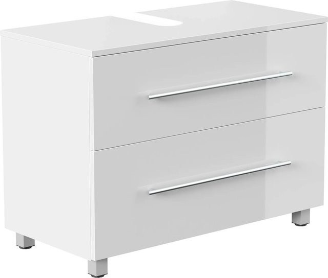 Posseik Mondial Universal Unterbau auf Standfüßen in Weiß Hochglanz, Breite: 85 cm - Bild 1