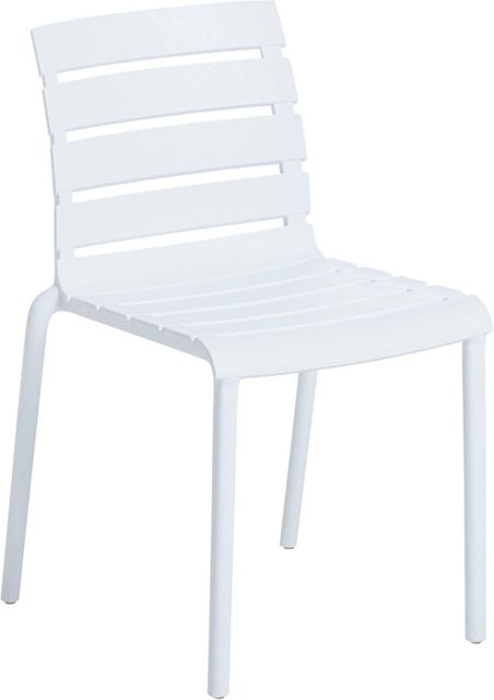 Kettler Stapelstuhl Ponza aus Kunststoff in Weiß, 4er Pack, B/T/H: 47 x 55 x 78 cm - Bild 1