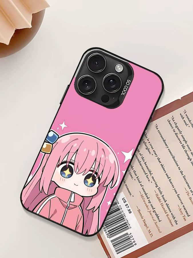 Kawaii Handyhülle Bocchi The Rock für iPhone 15 14 13 12 11 Pro Max Plus XR XS 7 8 in Pink - Bild 7