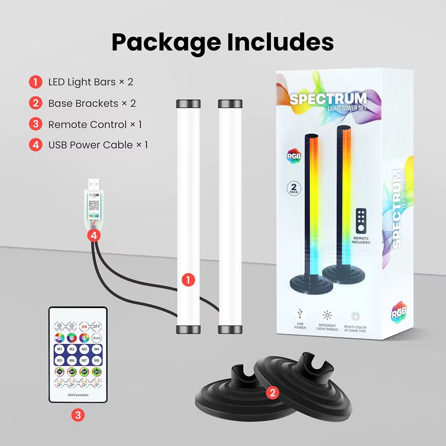 KISUFU RGBIC LED-Stehlampe mit 24-Licht-Kit, intelligente Eckbeleuchtung mit App-Fernbedienung, Musiksynchronisierung und Timer für Gaming und PC - Bild 5