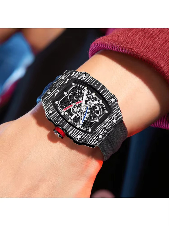 STARPERISH Armbanduhr, Quarz, Tonneau, Schwarz, Herren - Bild 3