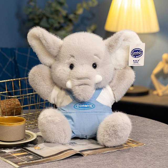 Babyelefant Plüschtier, blaue Puppe, 32cm - Bild 1
