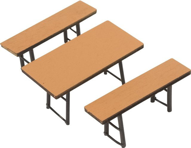 HobbyFun Biertischgarnitur-Set aus Holz und Kunststoff - Bild 1