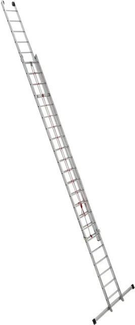 Euroline Premium 312 Seilzugleiter aus Aluminium in Silber mit 2x22 Sprossen - Bild 1
