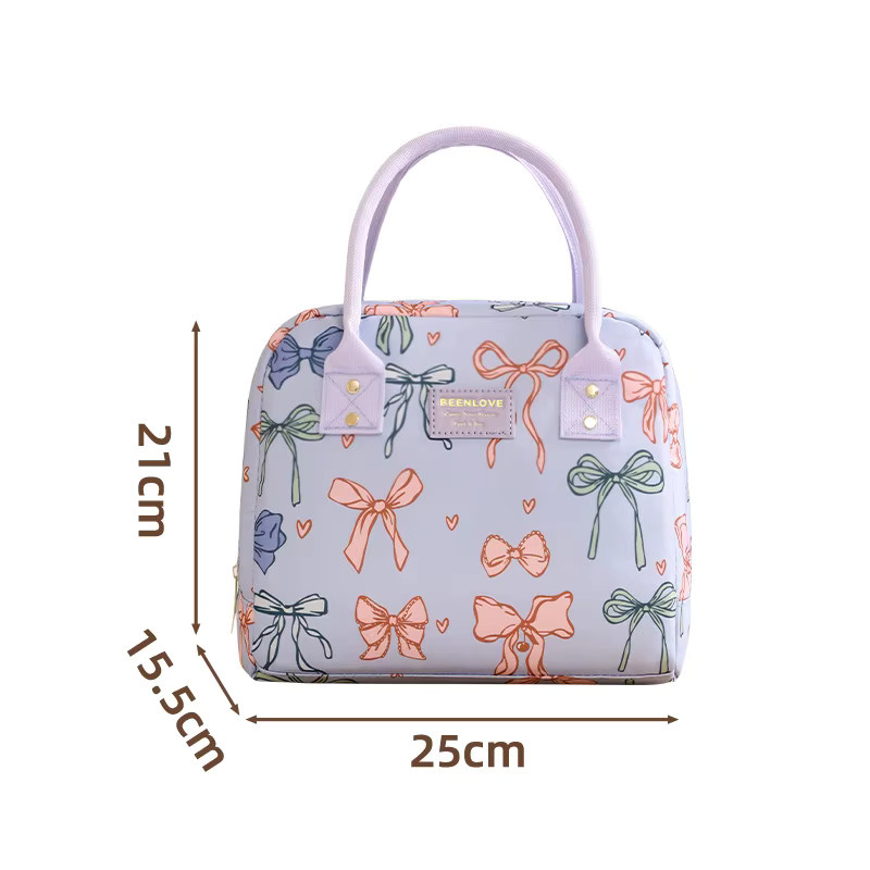 Tragbare Wärmedämmtasche für Lunchbox und Bento in Weiß - Bild 2