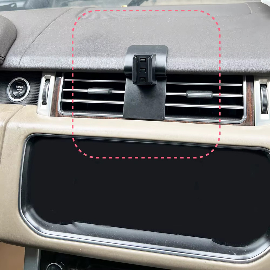 Magnetische Handyhalterung mit kabelloser Ladefunktion und MagSafe-Unterstützung für Land Rover Range Rover Vogue 2013-2017, Schwarz - Bild 2