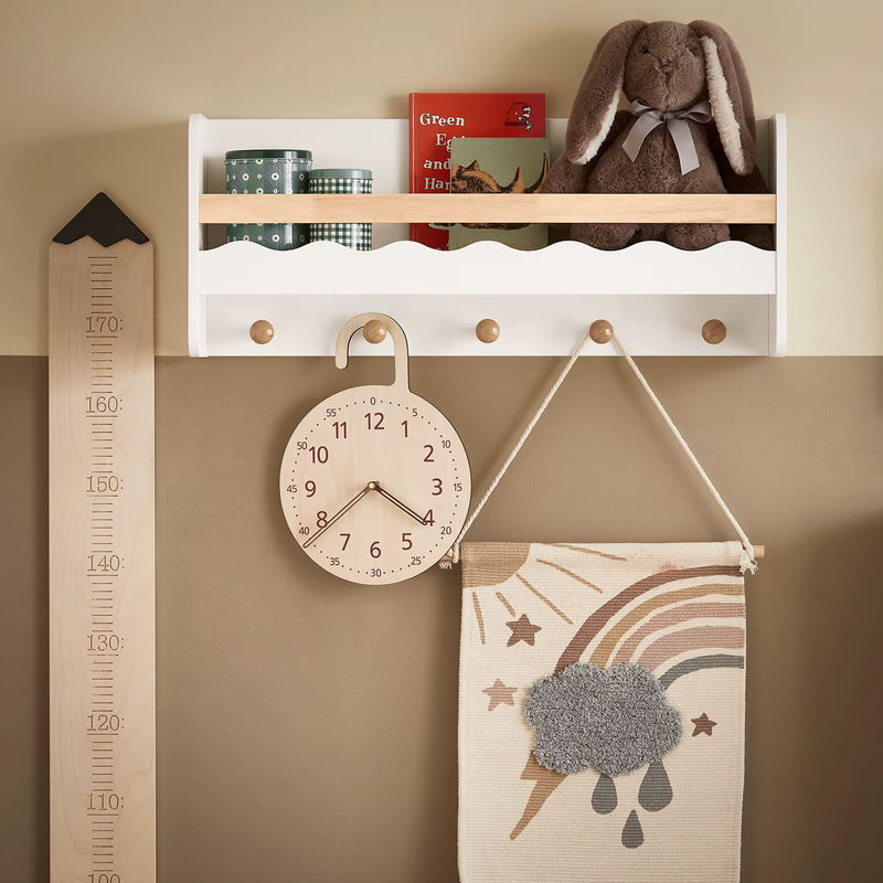 SoBuy Kindergarderobe KMB78-W mit Bücherregal und Ablage in Weiß - Bild 2
