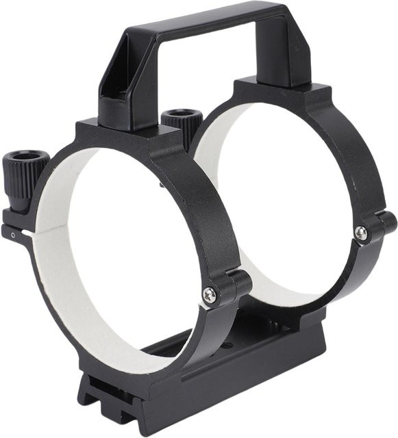 Shoemst Optische Rohrschelle aus Aluminiumlegierung mit Polsterstreifen für Teleskope, Schwarz, Durchmesser: 80 mm bis 90 mm - Bild 1