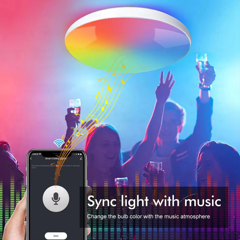 Tuya Smart LED Deckenleuchte Zigbee 3.0 und WLAN RGBCW Deckenlampe in Multicolor für Wohnzimmer, kompatibel mit Alexa und Google Assistant - Bild 5