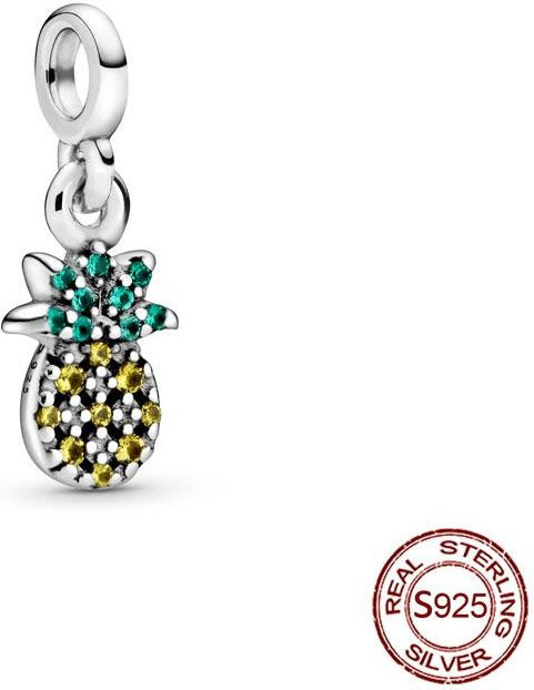 Allbestart Anhänger Charm, 925 Silber, Zirkonia, Damen, Seestern Flamingo - Bild 1