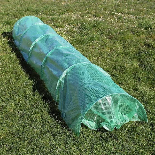 Wiltec Pflanztunnel Schutztunnel aus Stahl und Polyethylen in Tiefgrün, B: 300 cm, H: 65 cm, T: 45 cm - Bild 1