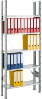 SSI Schäfer Archivregal Grundfeld in Grau mit 5 Böden, lackiert, B: 75 cm, T: 60 cm, H: 60 cm - Bild 1