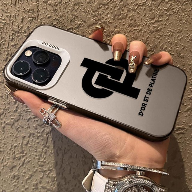 Stoßfeste iPhone Hülle mit Rapper JuL C'est Pas Des Lol Motiv in Grau, Matte Galvanisierte Abdeckung für iPhone 17 16 15 14 13 12 11 Pro Max XS X XR 8 7 Plus - Bild 1