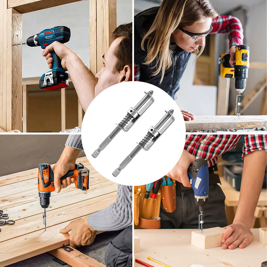 Rafford Federbelasteter Schraubenhalter in Silber als Anti-Drop-Bit-Befestigungsklemme für Bohrer und Elektrikerreparaturen - Bild 5