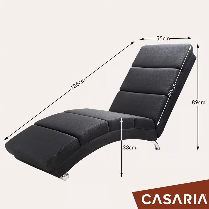 Casaria Relaxliege London Anthrazit mit Massage- und Heizfunktion sowie motorisierter Liegefunktion - Bild 4