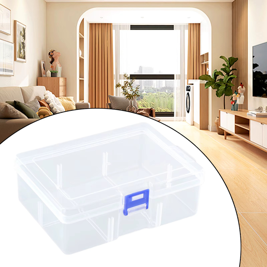 LEENKEA Kosmetik Aufbewahrungsbox aus transparentem Kunststoff mit einstellbaren Fächern - Bild 2