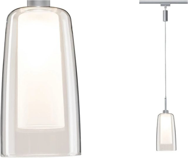 Paulmann URail Arido II LED-Pendelleuchte GU10, Chrom matt und Weiss, B/T/H: 11 x 11 x 20 cm - Bild 1