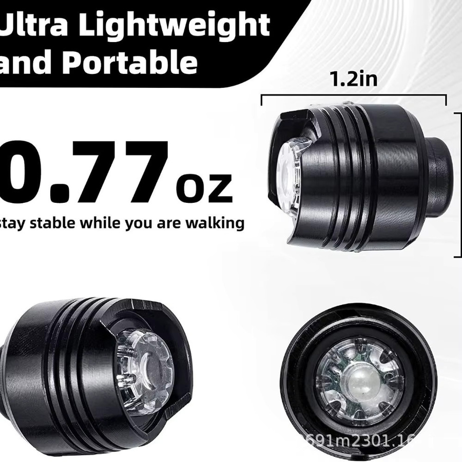 Verstellbare Mini-LED-Schuhlampe als Nachtlicht für Freizeitschuhe in Gold/Messing oder Schwarz mit kühlem Weiß und Clip-Befestigung - Bild 4