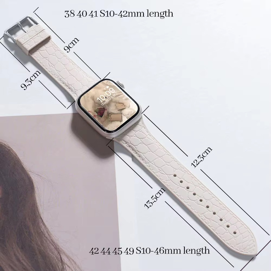 EIMO Uhrenarmband Silikon, Litschi-Muster, Apple Watch - Bild 2