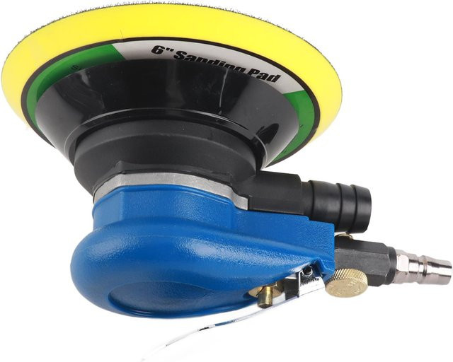 Fishine Pneumatischer Vakuum-Exzenterschleifer mit Selbstabsaugung in Blau, Durchmesser: 15,24 cm - Bild 1