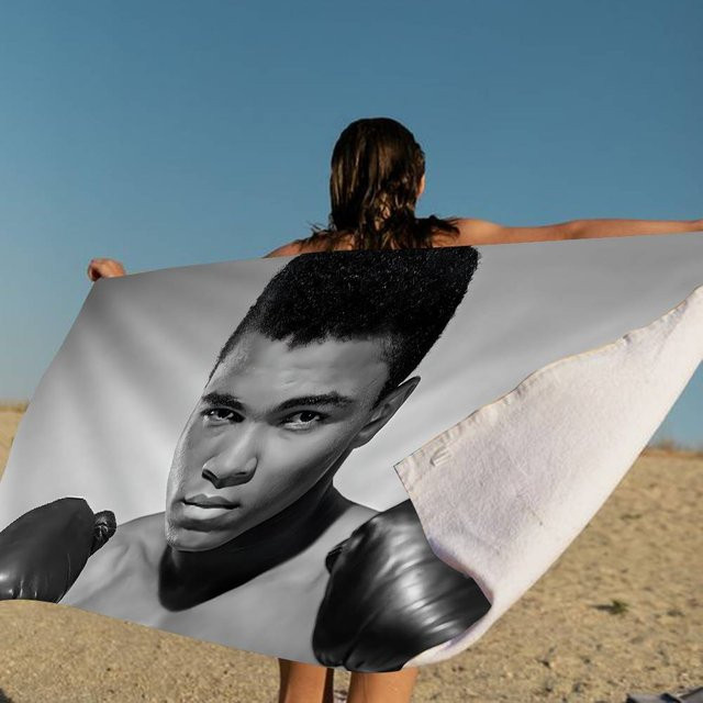 Boxer M-Muhammad Ali Strandtuch aus Mikrofaser und Baumwolle, bunt, B/B/H: 30 x 30 x 0 cm - Bild 1