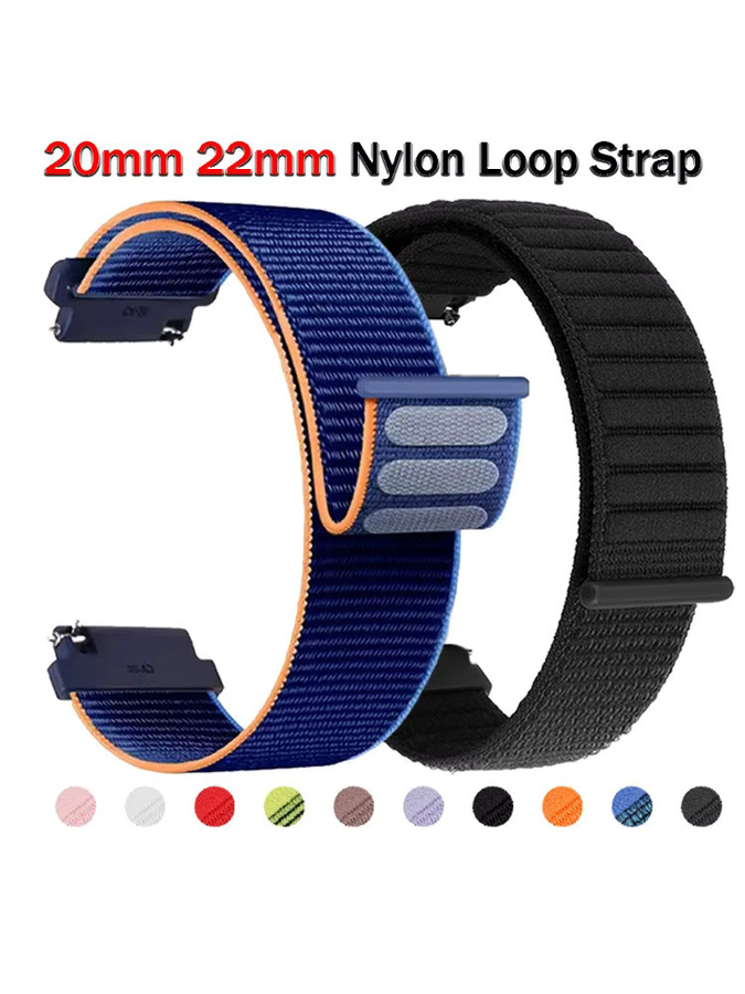 COLMI Uhrenarmband Nylon, Schwarz, Unisex, 20mm, 22mm - Bild 5