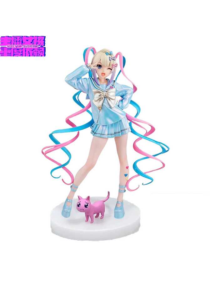 Bandai Needy Girl Overdose Anime-Figur, Actionfigur, 18cm, mit Katze - Bild 6