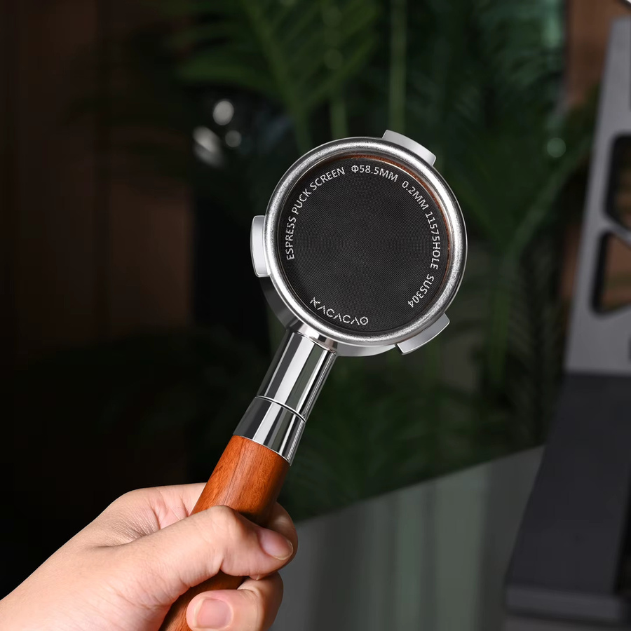 KACACAO Magnetischer Puck-Siebfilter aus Edelstahl in Silber, wiederverwendbarer Kaffeefilter für Espresso-Siebträger, 0,2 mm Siebstärke, Durchmesser: 51 mm / 53 mm / 58,5 mm - Bild 2