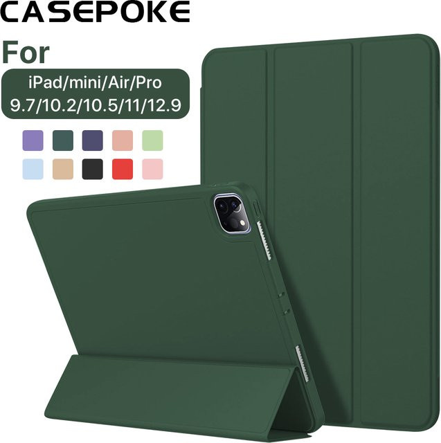 CASEPOKE Schutzhülle für iPad 7., 8. und 9. Generation (10,2 Zoll), iPad 10. Generation, iPad Air 4 und 5 (10,9 Zoll), iPad Pro 11 und 12,9 Zoll sowie iPad Mini 6 in Gold - Bild 1