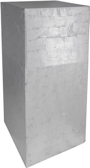 Vivanno Podest aus Fiberglas in Blattsilber, B/T/H: 30 x 30 x 60 cm - Bild 1