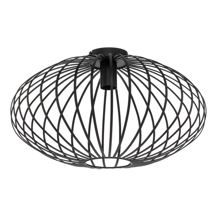Lindby Deckenlampe Maivi Modern Schwarz aus Metall 1-flammig E27 mit Käfigschirm - Bild 2