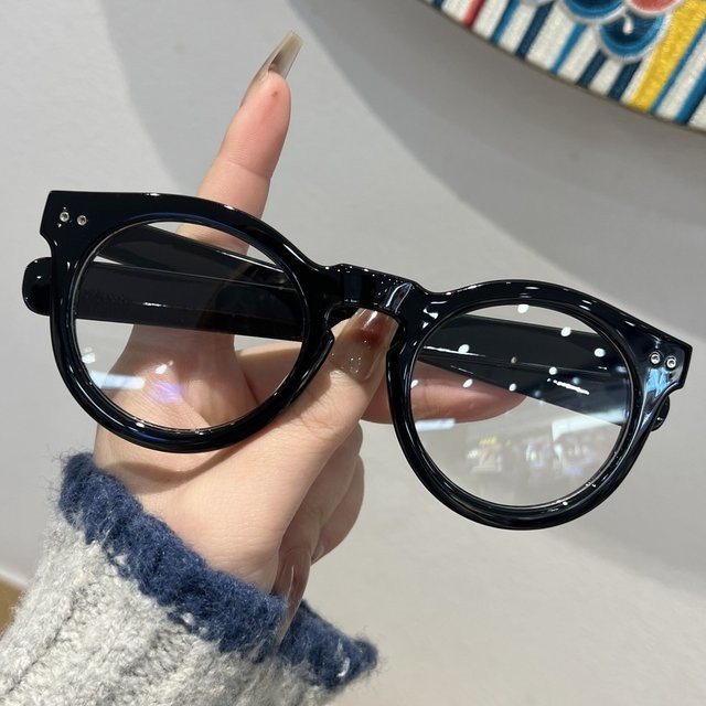 RELEN Brille, Unisex, Vollrand, rund, Kunststoff, schwarz - Bild 1