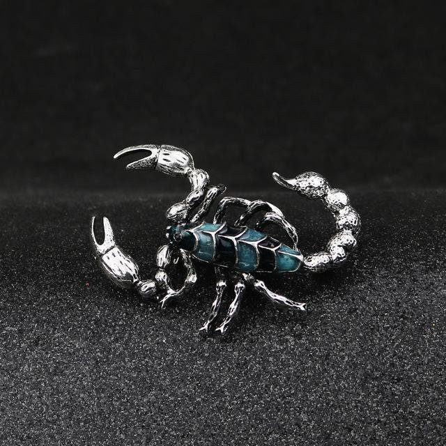 YIRAN Jewelry Skorpion Brosche, Messing, Gold, Emaille, Herren, black - Bild 1