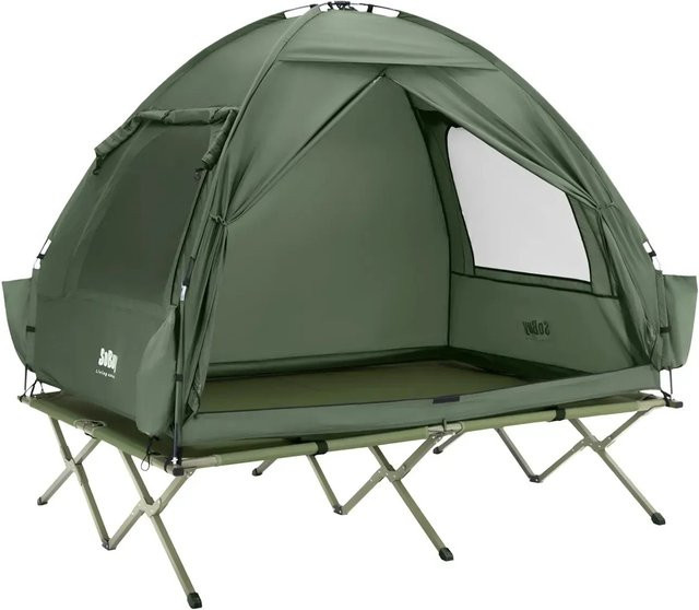 SoBuy 3in1 Campingzelt für 2 Personen in Grün, B/T/H: 193 x 188 x 145 cm - Bild 1