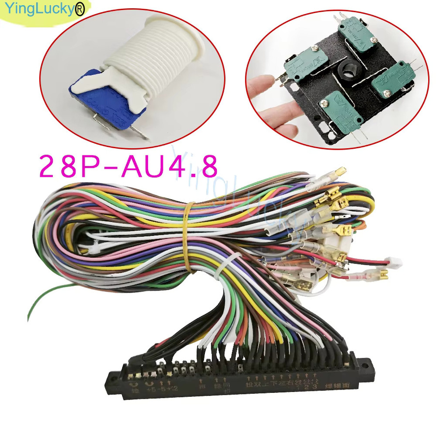 28-poliger Jamma-Kabelbaum für Neo Geo Arcade-Boxen und Spielbretter mit Joystick- und Tastenanschlüssen in Multicolor - Bild 2