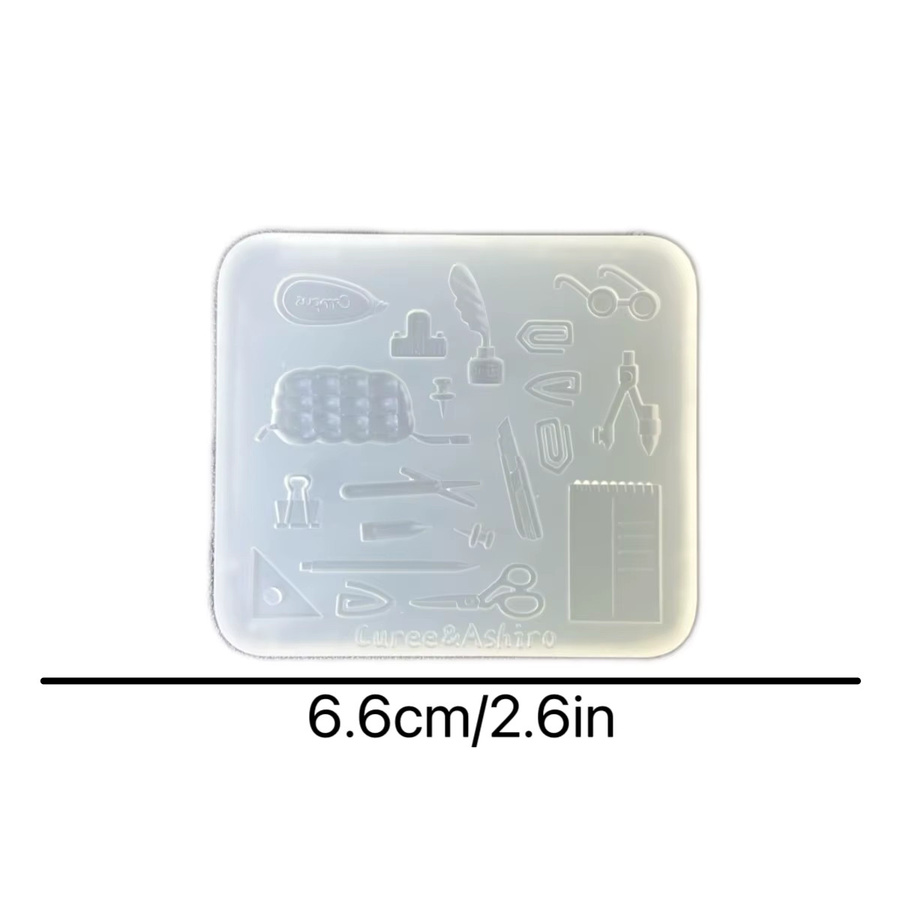 Silikonform für Harz-Gussarbeiten zur Herstellung von Schlüsselanhängern, transparent - Bild 2