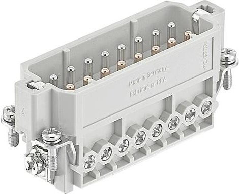 HARTING Stifteinsatz 09200162691 mit 16 Schrauben in Grau aus Kunststoff - Bild 1
