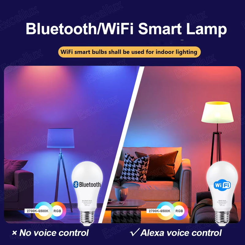 Tuya E27 Smart LED-Glühbirne mit RGBWW, 15 W, App-Steuerung via Bluetooth und WLAN, kompatibel mit Amazon Alexa und Google Assistant, Multicolour - Bild 2
