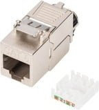 Digitus Keystone-Modul Cat. 8.1 Anschlusseinheit Ethernet LAN in Silber und Weiß - Bild 1