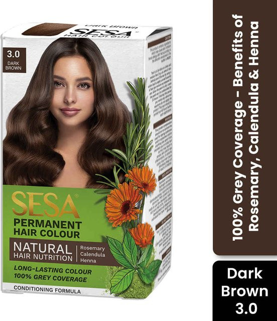 Sesa Haarfarbe Dunkelbraun 3.0, 118 ml, Unisex - Bild 1