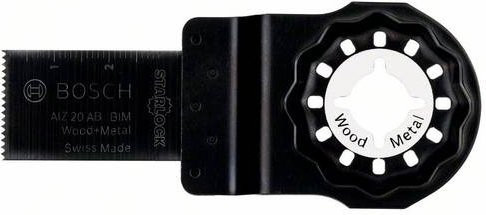 Bosch Bimetall Tauchsägeblatt AIZ 20 AB für Holz, Metall und Kunststoff, 20 mm, 5er Pack - Bild 1