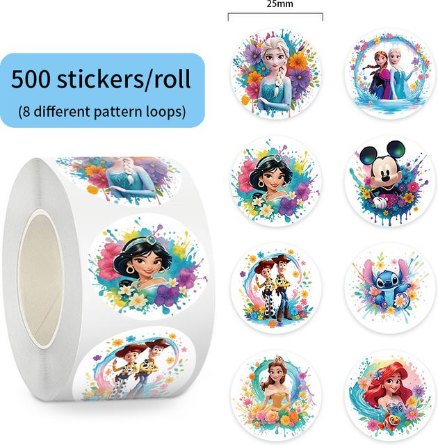 Disney Prinzessin Anna Graffiti-Aufkleber, 500 Stück/Rolle - Bild 1
