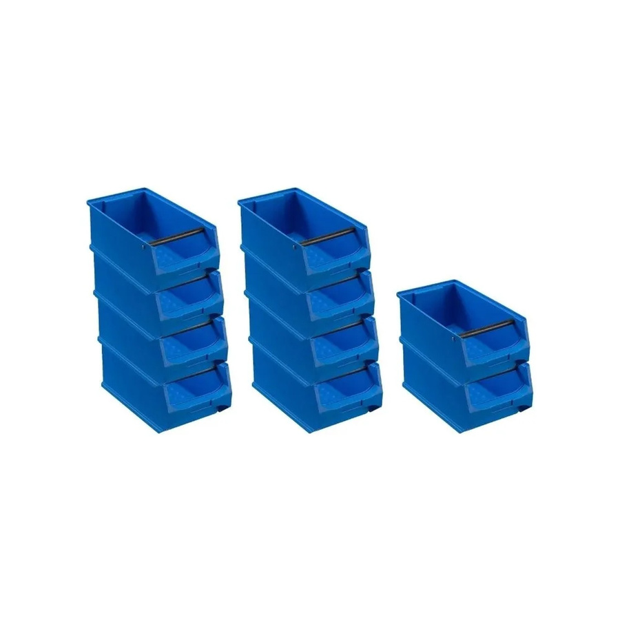 PROREGAL SparSet 10x Blaue Sichtlagerbox 4,1 mit Griffstange, H x B x T: 15 x 20 x 35 cm, 7,2 Liter Sichtlagerbehälter - Bild 2
