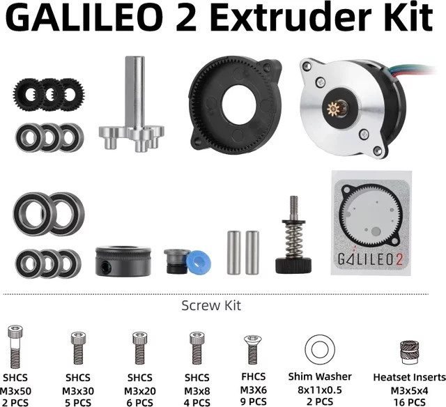 Mellow REVC LDO Galileo 2 Extruder mit 9:1 Zahnverhältnis als Direktantriebsextruder für VORON Stealthburner und Afterburner in Schwarz - Bild 1