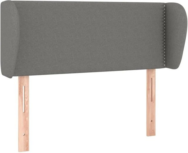 vidaXL Kopfteil mit Ohren in Dunkelgrau, Stoff, B/T/H: 93 x 23 x 78/88 cm - Bild 1
