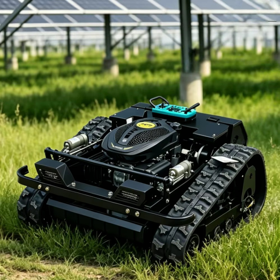 ENSENK Kleiner Raupenmäher mit Viertaktmotor, ferngesteuerter Roboter-Unkrautbekämpfer mit Kettenantrieb für Landwirtschaft und Gewerbe - Bild 4
