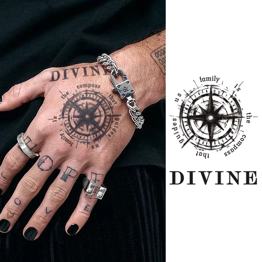 JKCODE TATTOO Kräutertattoo Nautisches Thema, Unisex - Bild 2