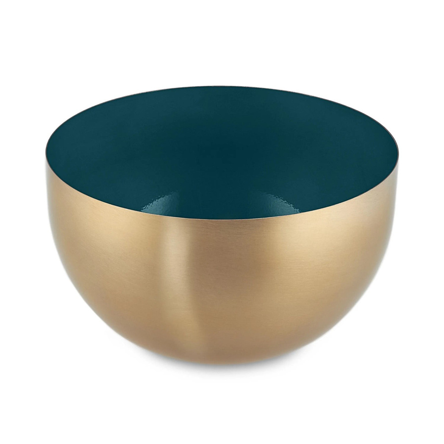 Relaxdays Salatschüssel aus Edelstahl in Grün und Gold, Durchmesser: 15 cm, Höhe: 8,5 cm - Bild 2